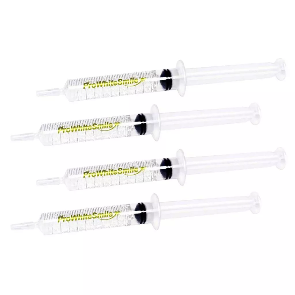 10 ml Syringes of ProWhiteSmile Dental Strength 16% or 22% Carbamide Peroxide Gel